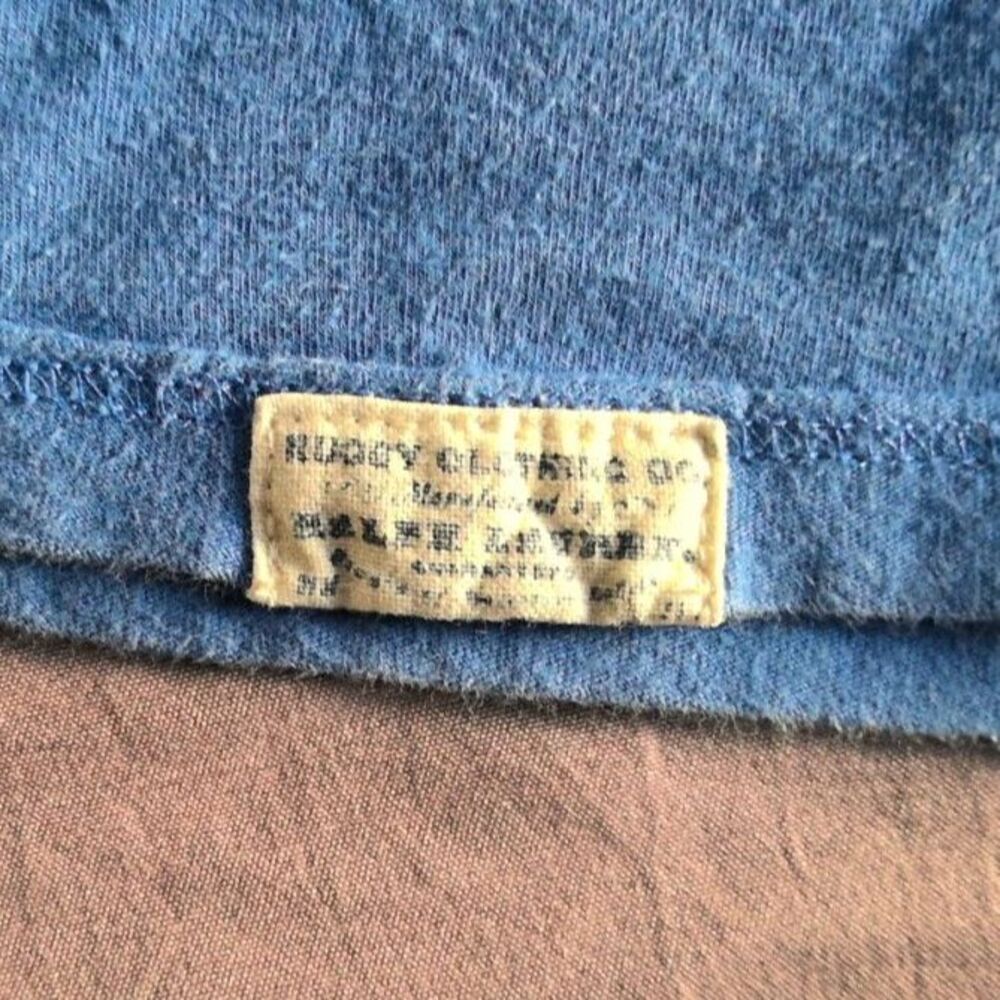 VINTAGE Rugby Ralph Lauren 'R' Patch Ringer Tee Blue (Y2K, Size L) - Picture 4 of 4